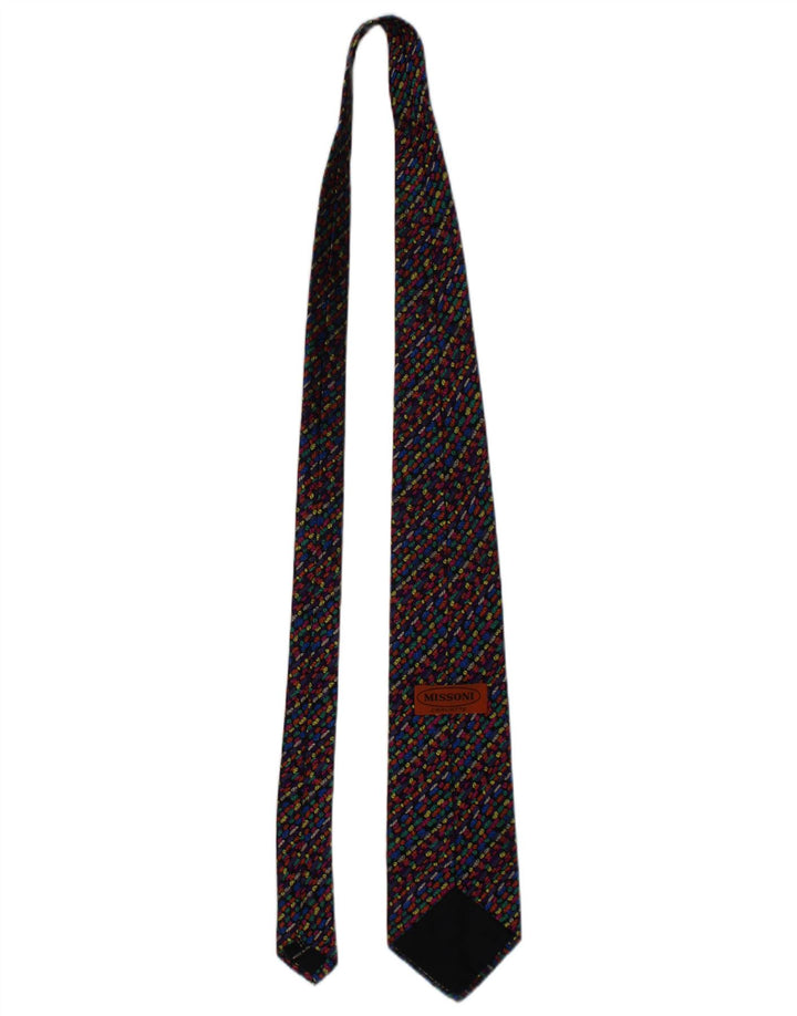 Missoni Herren Cravatte-Krawatte, Einheitsgröße, L55, mehrfarbig, geometrisch, Designer