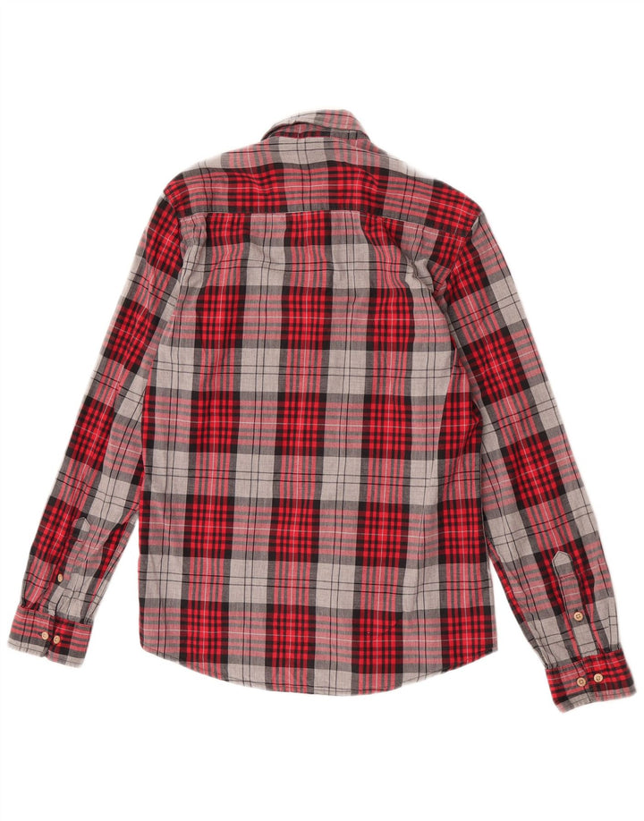 Jack & Jones Herren-Flanellhemd, klein, rot kariert, Baumwolle
