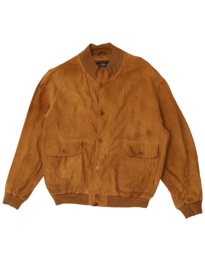 Belfe & Belfe Herren Wildleder Bomberjacke IT 60 5XL Braunes Leder