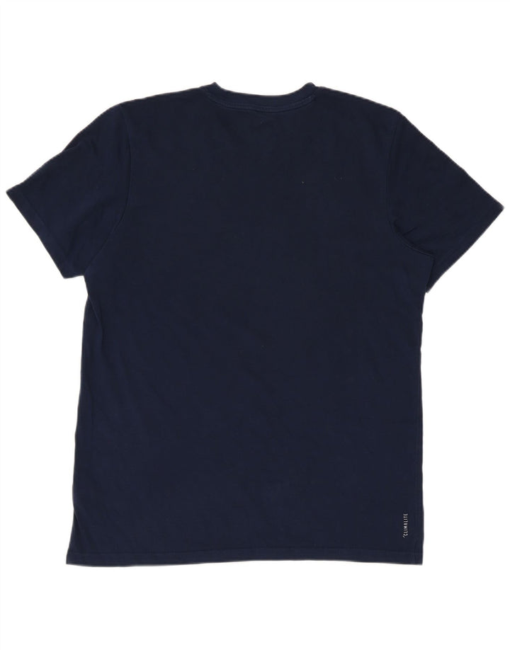 Adidas Herren T-Shirt Top Medium Marineblau Baumwolle
