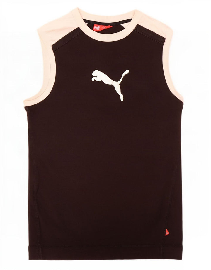 Puma Herren Grafik-Trägershirt, Mittelschwarz, Colourblock-Baumwolle