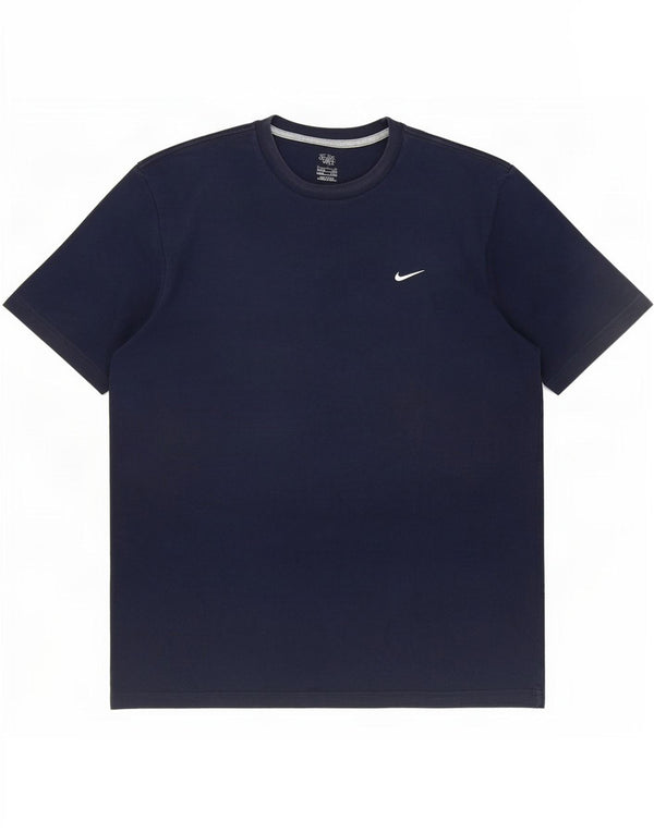 Nike Herren T-Shirt Top UK 46/48 XL Marineblau Baumwolle