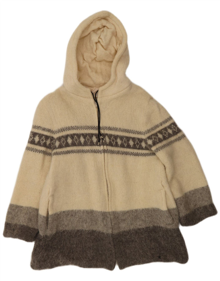 Alafoss Icewool Damen-Cardigan-Pullover UK 16 Large Off White Colourblock