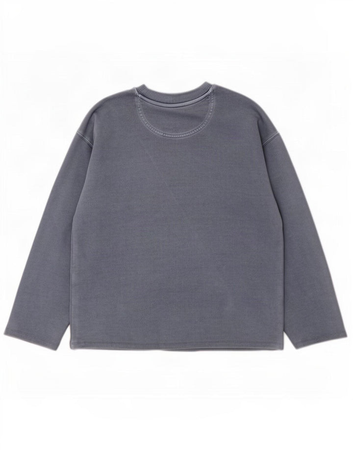 Marks & Spencer Damen Relaxed Fit Sweatshirt Pullover UK 14 Mittelblau