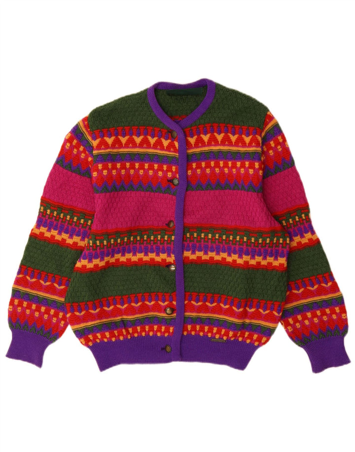 Giesswein Damen-Cardigan-Pullover UK 14 Large Mehrfarbig Geometrisch