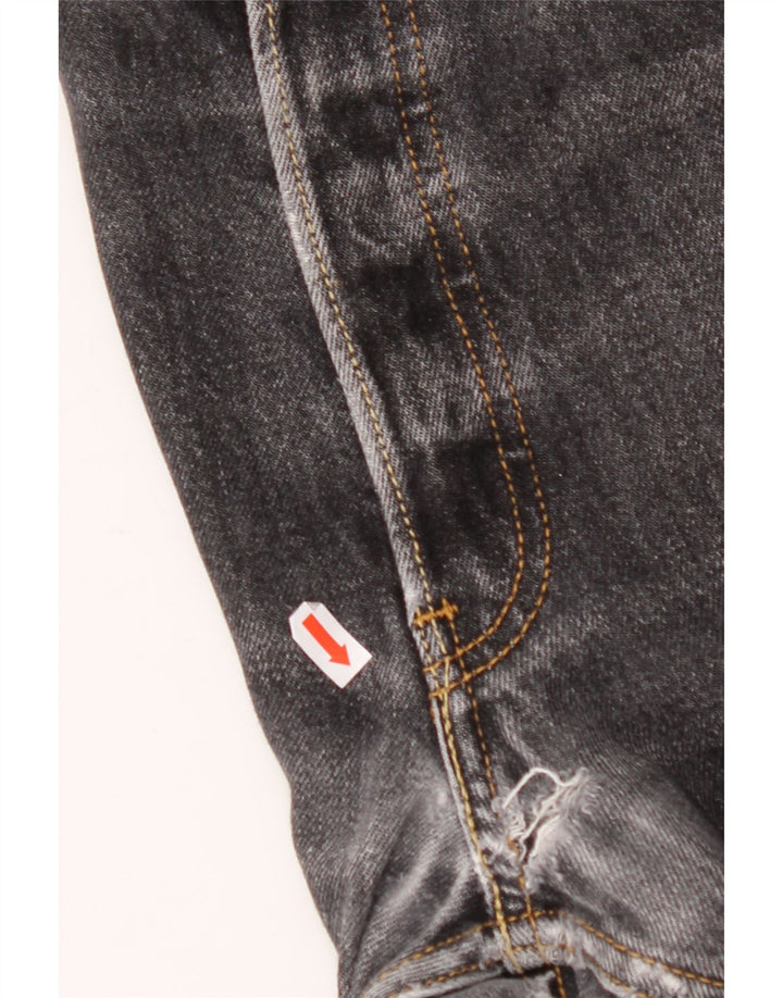 LEVI'S Herren 501 Straight Jeans W32 L32 Schwarze Baumwolle