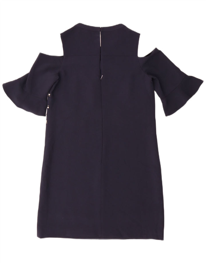 Whistles schulterfreies Damenkleid, Größe S, Marineblau, Polyester