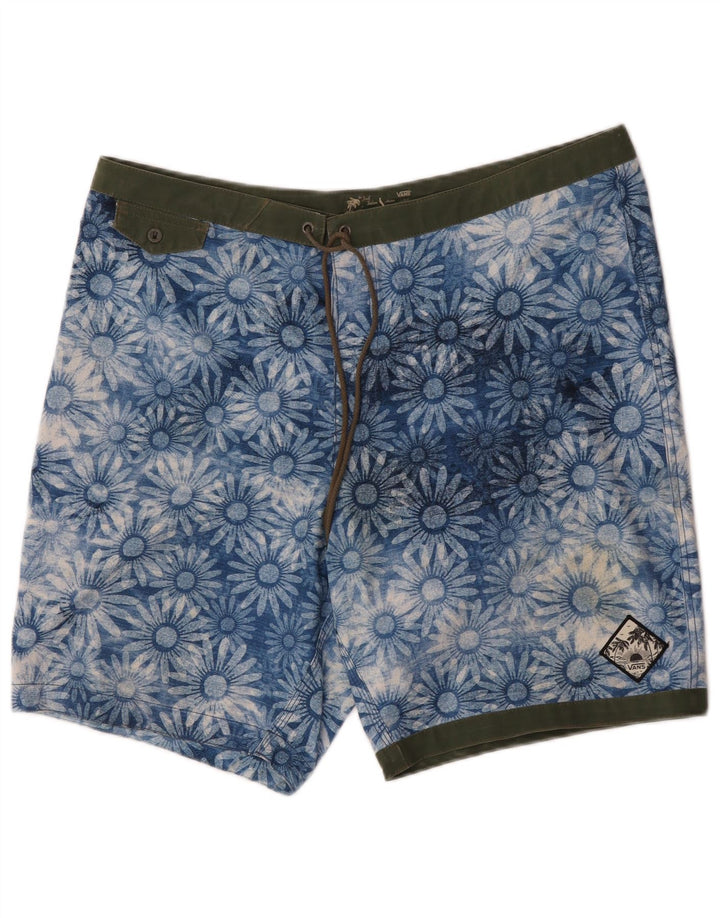 Vans Herren-Badeshorts, groß, aus Polyester mit blauem Blumenmuster