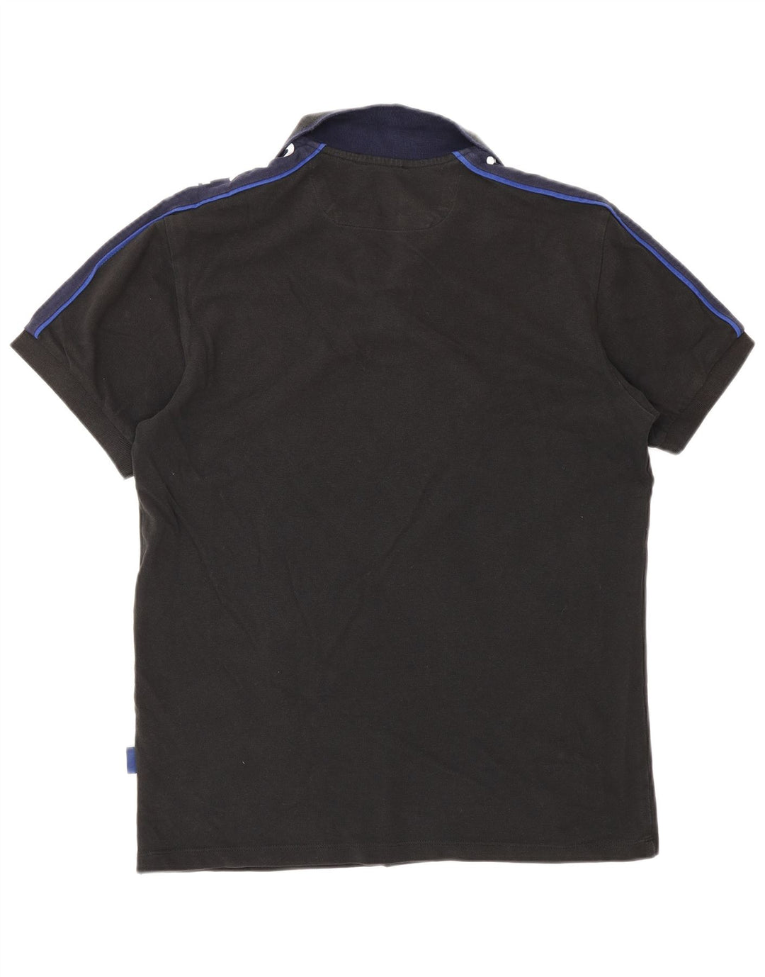 Gas Herren-Poloshirt mit Grafik, Mittelschwarz, Colourblock-Baumwolle