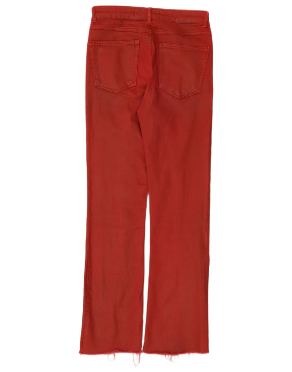 Zara Damen Trafaluc Bootcut Jeans EU 34 2XS W24 L26 Rot