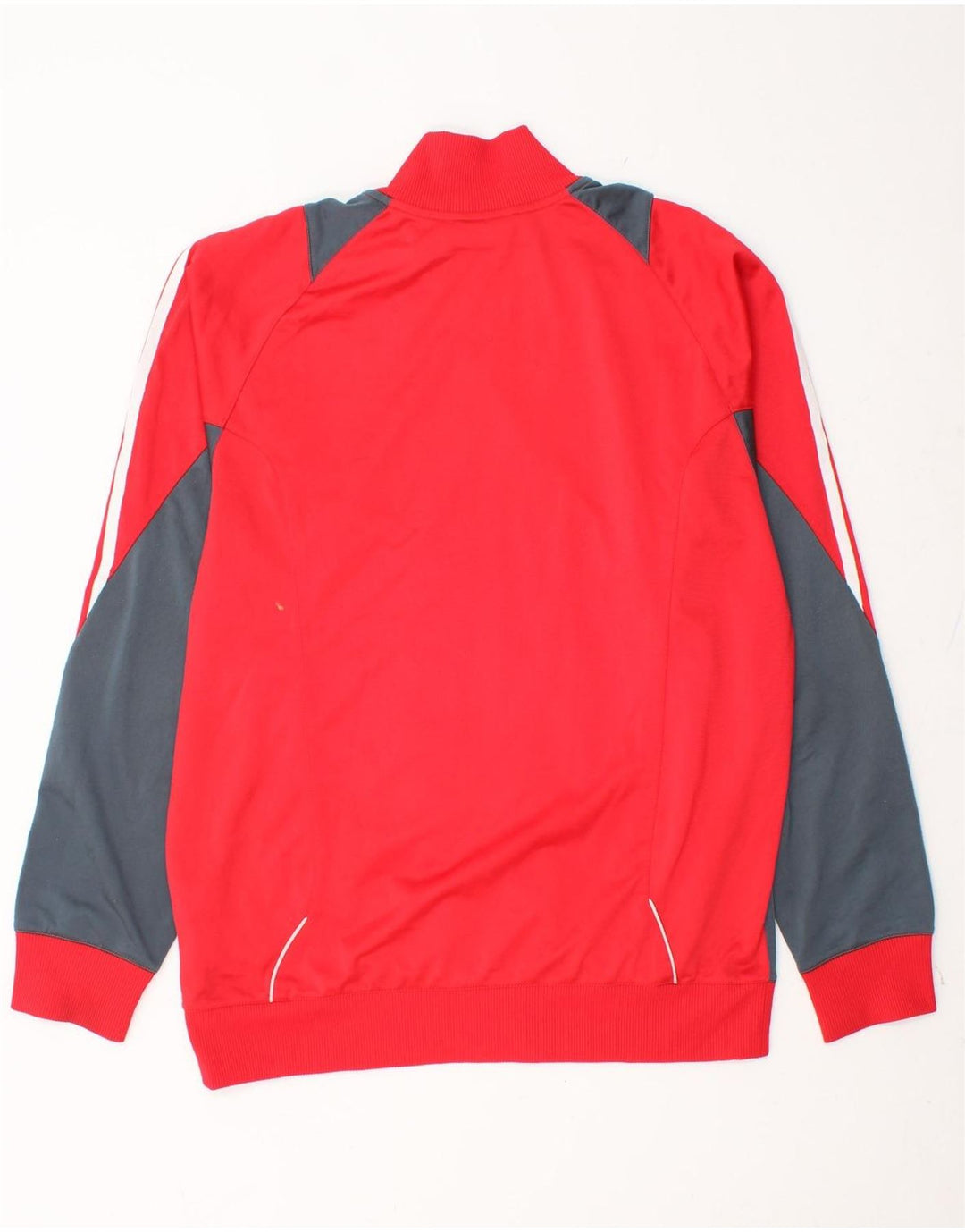 ADIDAS Herren-Trainingsanzug-Top-Jacke, UK 42/44, großes rotes Farbblock-Polyester
