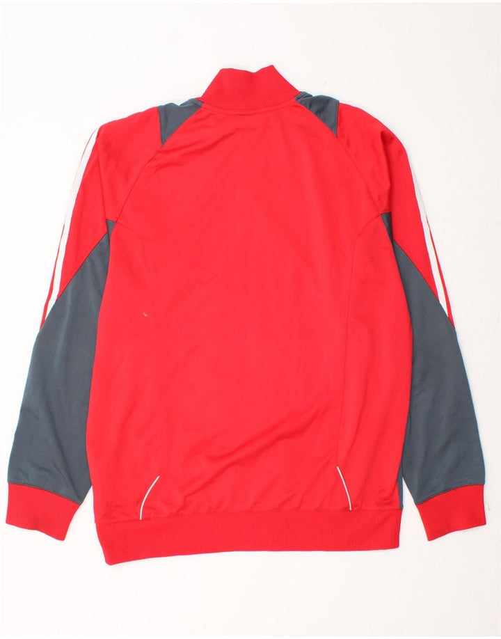 ADIDAS Herren-Trainingsanzug-Top-Jacke, UK 42/44, großes rotes Farbblock-Polyester