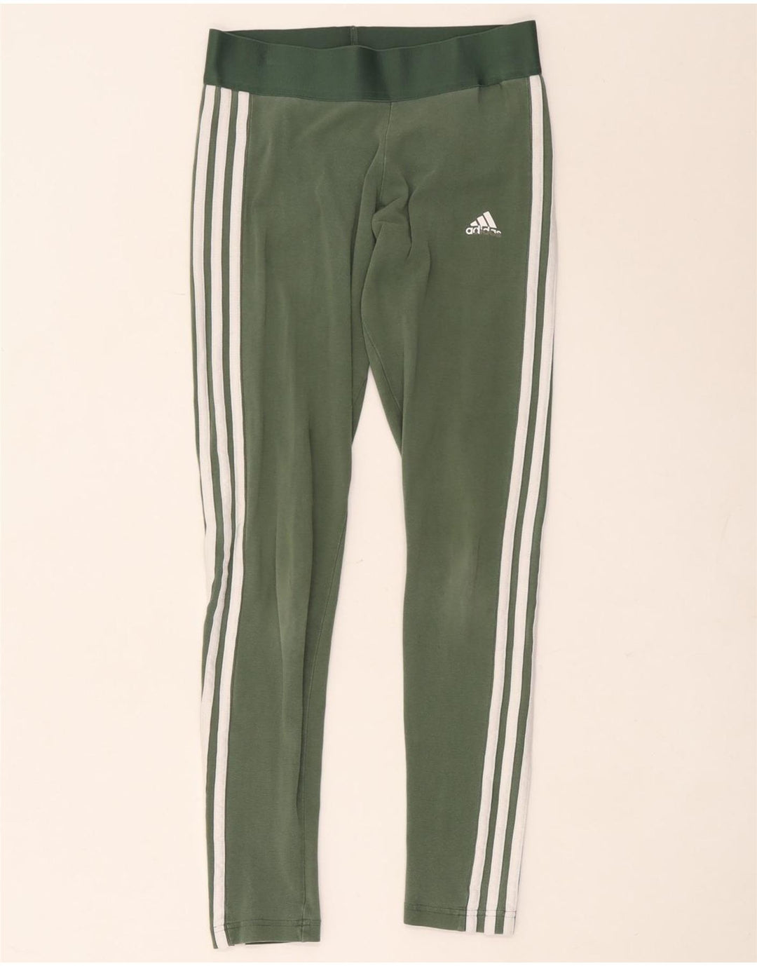 Adidas Damen Leggings UK 8/10 Small Grüne Baumwolle