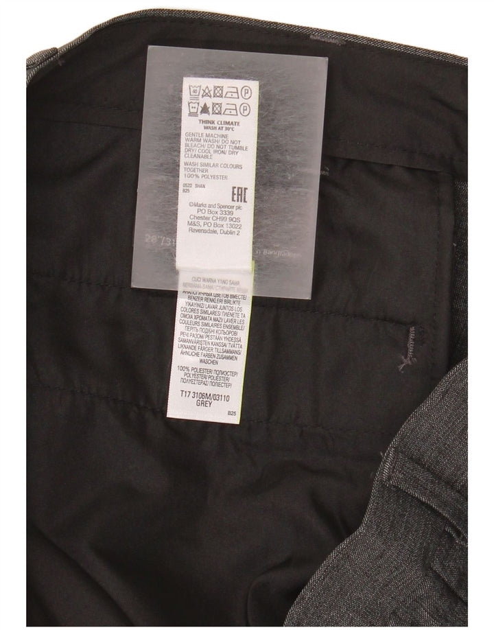Marks & Spencer Slim Chino-Hose für Herren, W28, L31, grau, Polyester