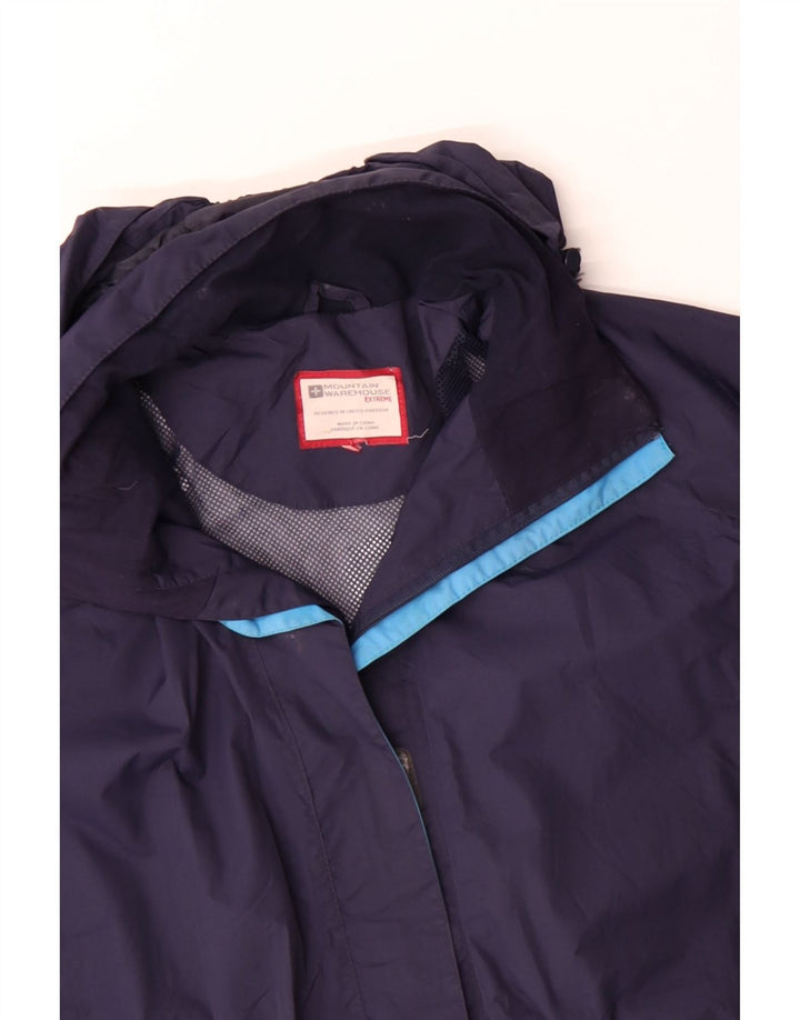 MOUNTAIN WAREHOUSE Damen-Regenmantel mit Kapuze, UK 22 3XL, marineblaues Nylon