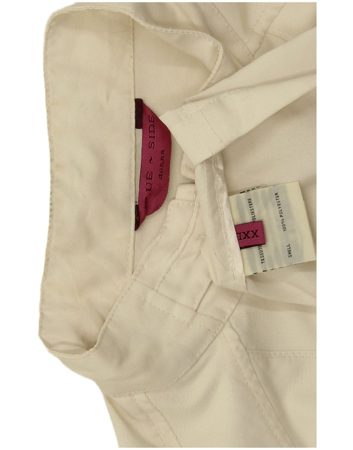 Blue Side Damen Bomberjacke UK 20 2XL Weißes Polyester