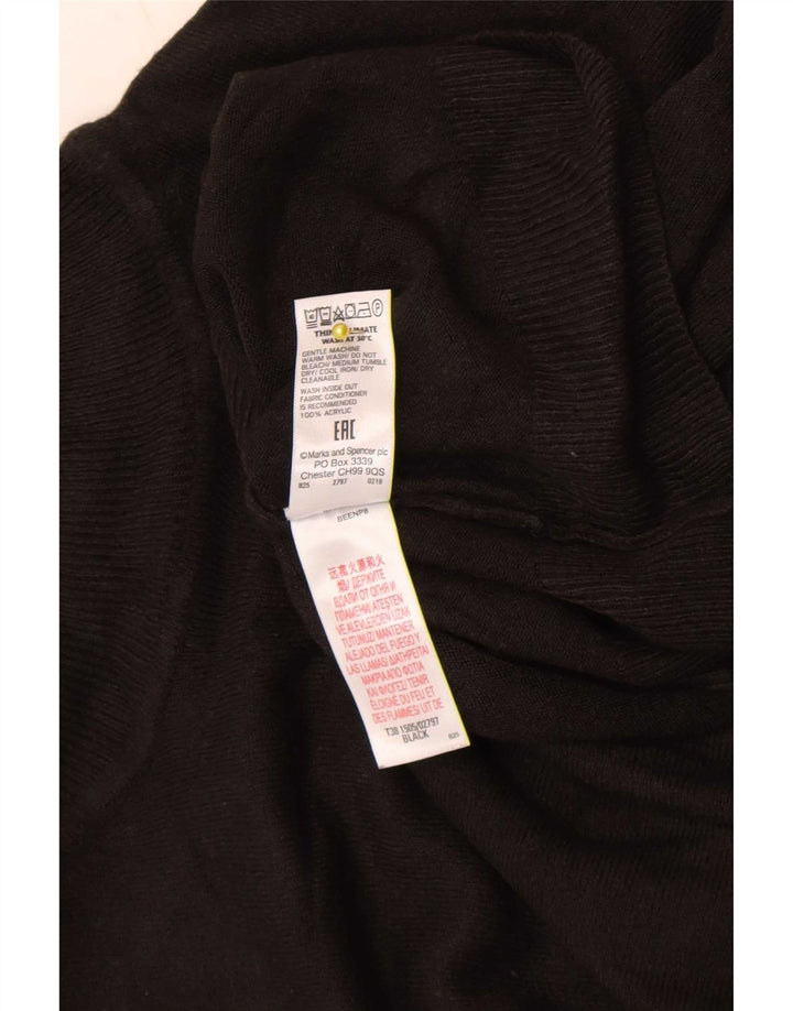 Marks & Spencer Damen-Pullover mit Rollkragen, Gr. 40, Größe L, Schwarz, Acryl