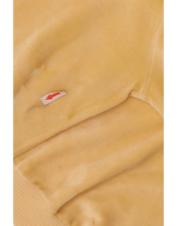 Vintage Damen Velours Sweatshirt Pullover IT 50 XL Gelb