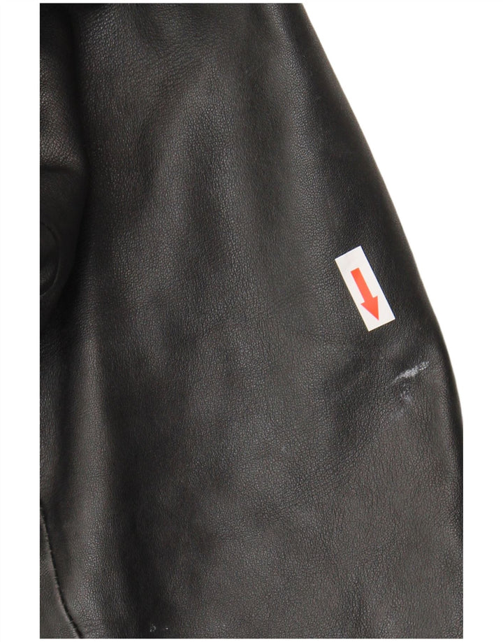 Vintage Herren Lederjacke UK 40 Großes schwarzes Leder