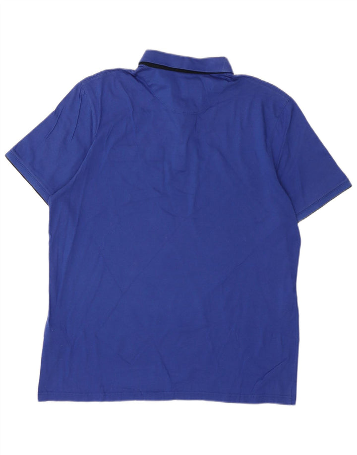 TED BAKER Herren-Poloshirt, Größe 5, XL, blaue Baumwolle