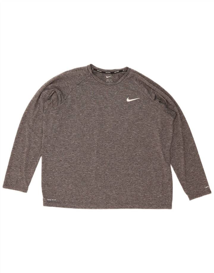 Nike Herren Dri Fit Top Langarm XL Grau meliert