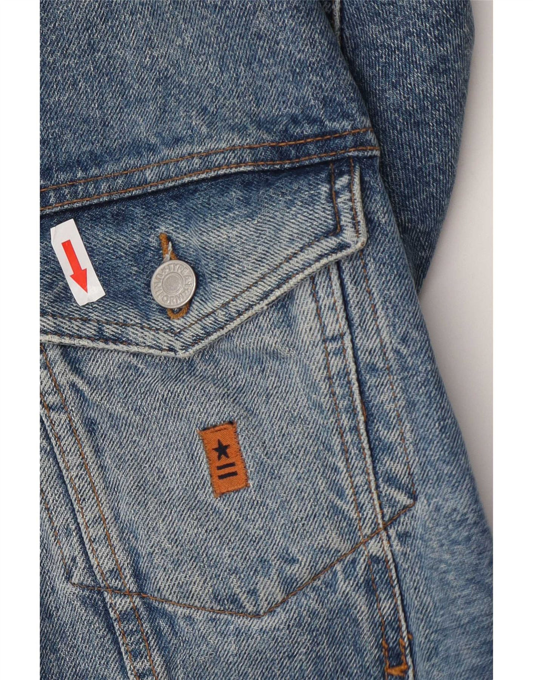 Uniform Herren Jeansjacke UK 38 Mittelblaue Baumwolle