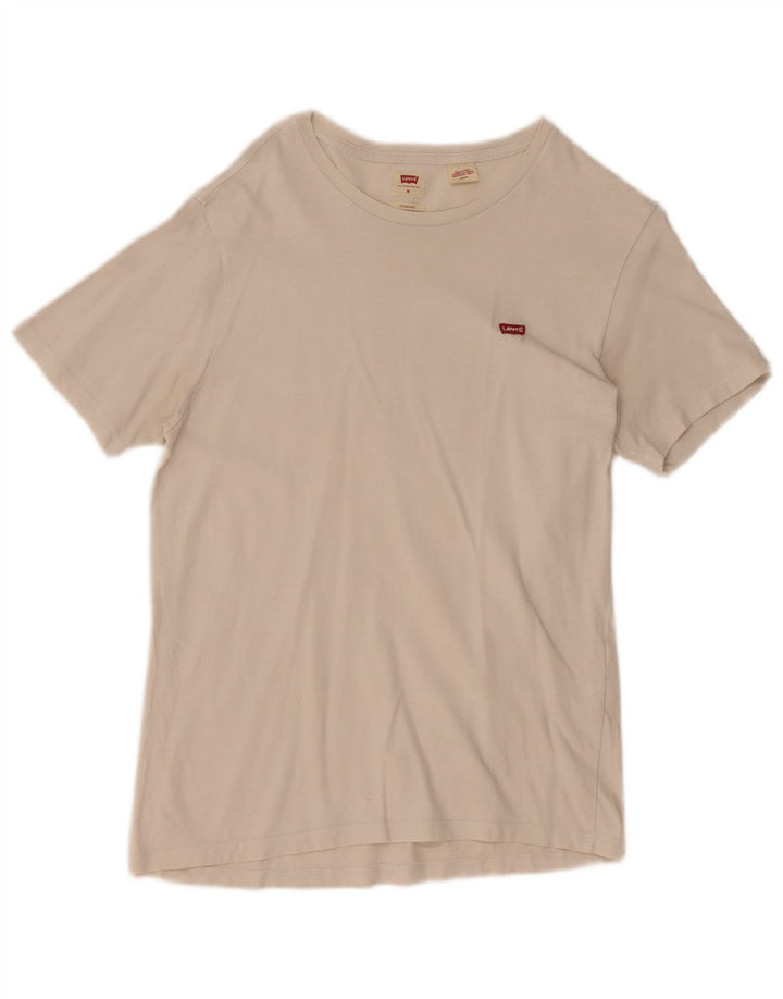 Levi's Herren-T-Shirt mit Standard-Passform, mittlere, cremefarbene Baumwolle