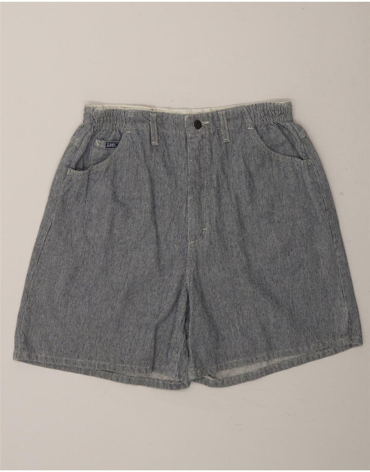 LEE Womens Casual Shorts W30 Medium Grey Pinstripe Vintage Lee and Second-Hand Lee from Messina Hembry 