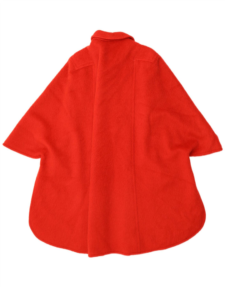 Vintage Damen Poncho Mantel Einheitsgröße Rot