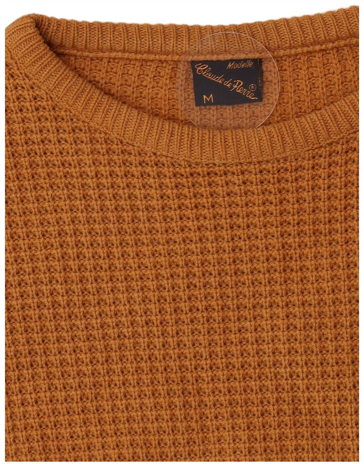 Claude De Pierre Herren-Pullover mit Rundhalsausschnitt, mittelbraune Wolle