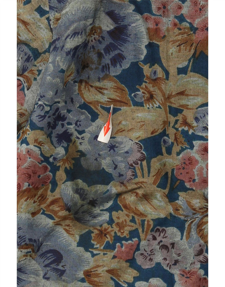Vintage Herren-Hemd mit lockerer Passform, kleine, mehrfarbige, florale Viskose
