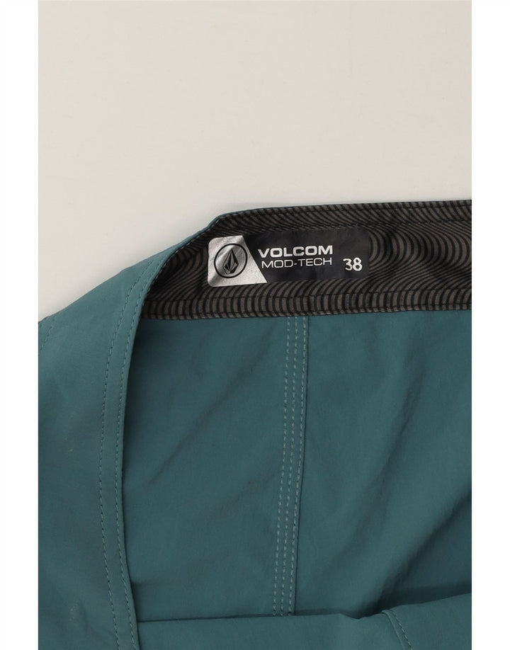Volcom Herren Badeshorts XL Grün gestreift