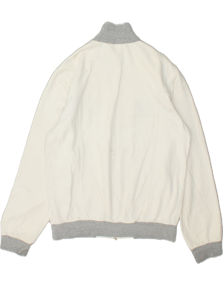 ADIDAS Mens Tracksuit Top Jacket Medium Off White Cotton | Vintage Adidas | Thrift | Second-Hand Adidas | Used Clothing | Messina Hembry 