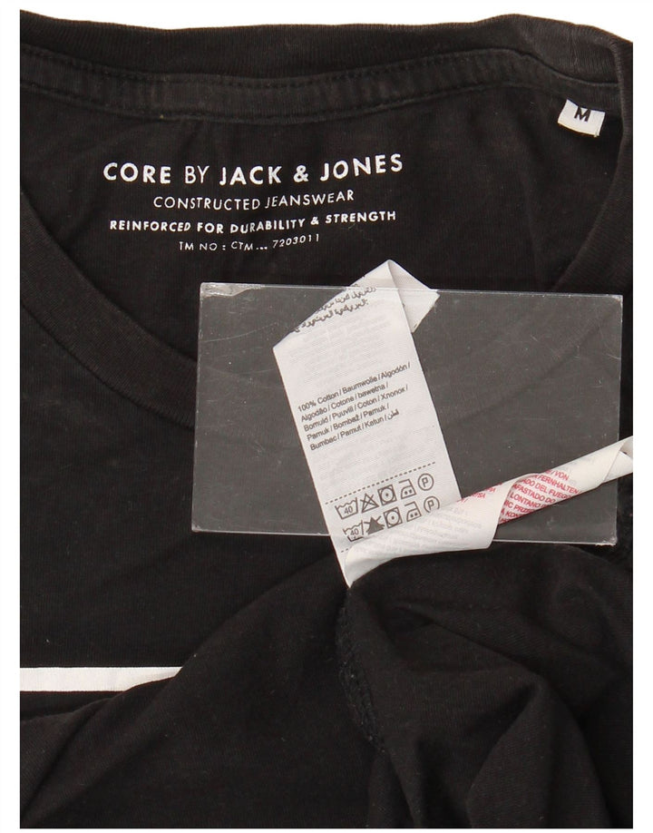 Jack & Jones Herren-T-Shirt mit Grafik, mittelschwarze Baumwolle