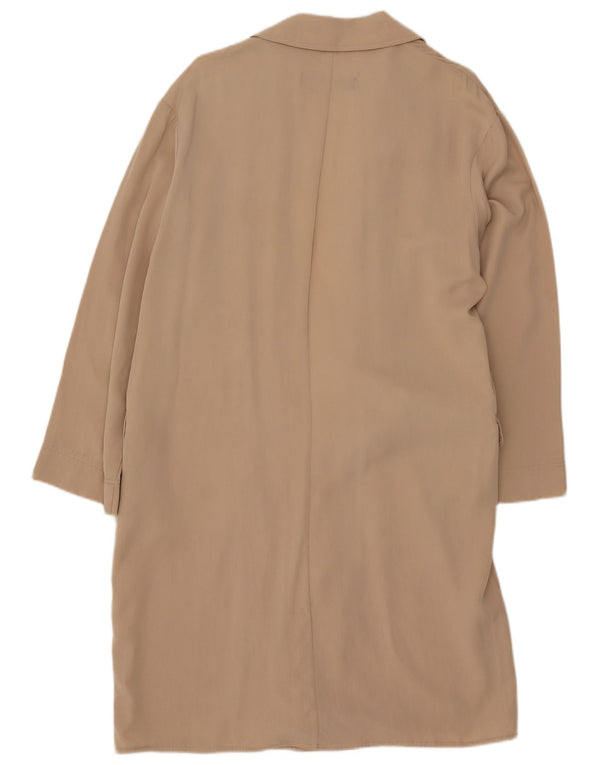 Zara Damen Mantel UK 16 Large Beige Lyocell