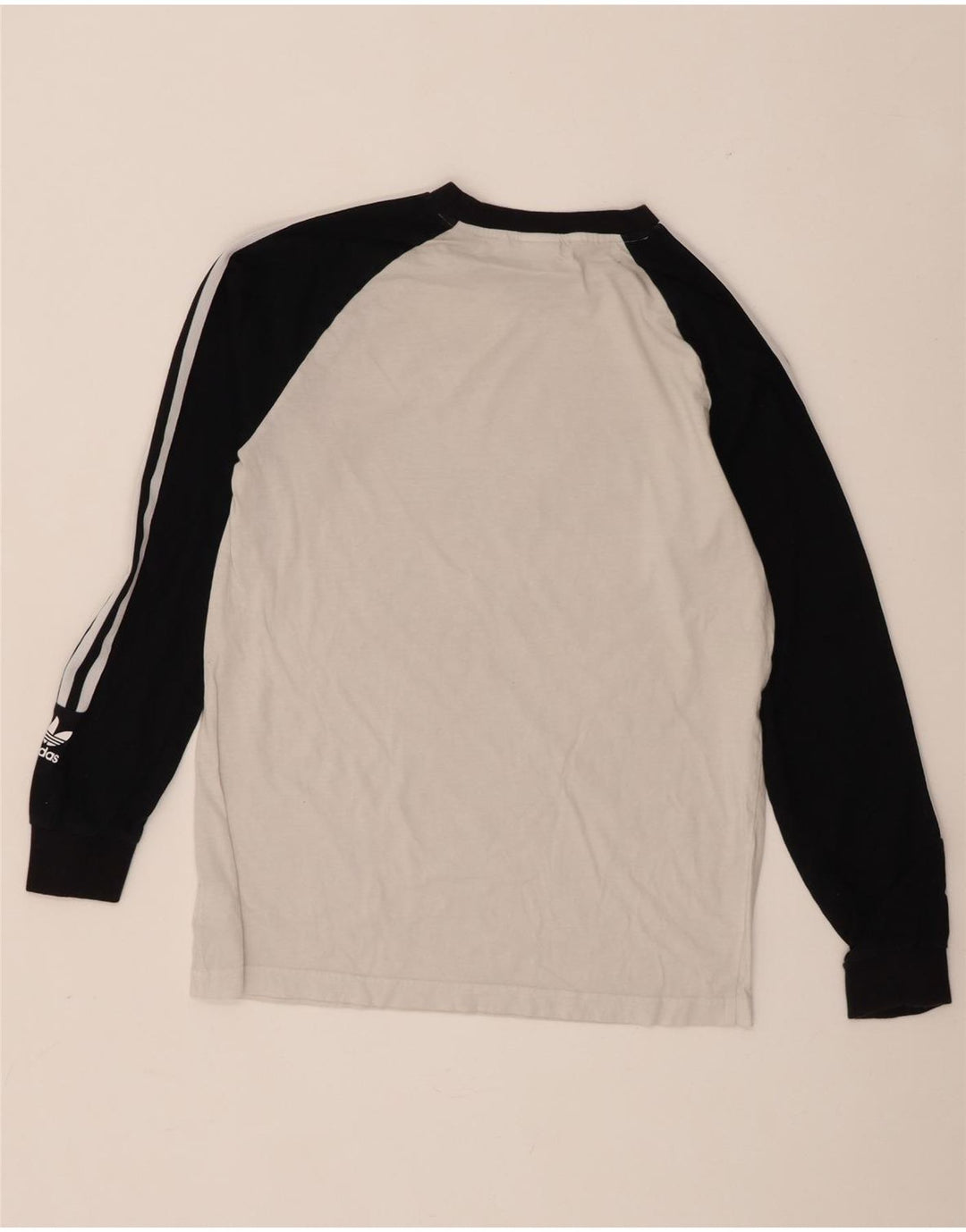 Adidas Herren Graphic Top Langarm Mittelweiß Colourblock Baumwolle