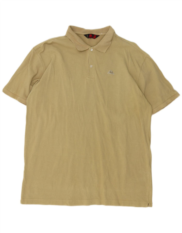Kappa Herren Poloshirt 2XL Beige Baumwolle