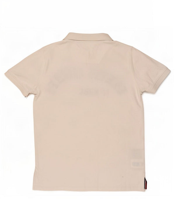 Tommy Hilfiger Jungen-Poloshirt mit Grafik, 13–14 Jahre, weiße Baumwolle
