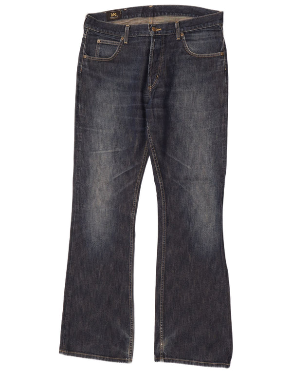 Lee Herren Denver Bootcut Jeans W36 L34 Blaue Baumwolle