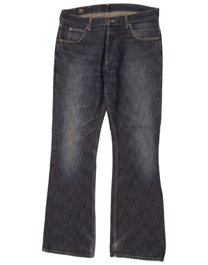 Lee Herren Denver Bootcut Jeans W36 L34 Blaue Baumwolle