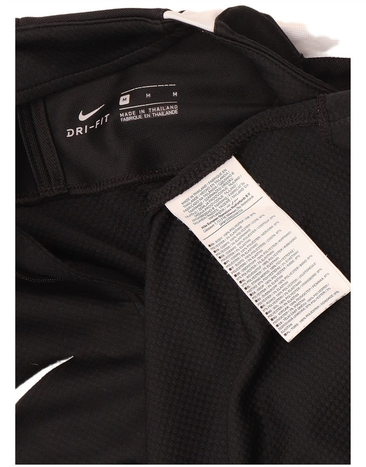 NIKE Herren Dri Fit Pullover-Trainingsanzugoberteil mit Reißverschluss, Mittelschwarz, Farbblock