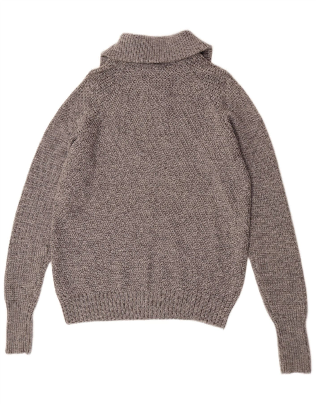 Bergans Herren-Pullover mit Reißverschluss, XL, graue Merinowolle