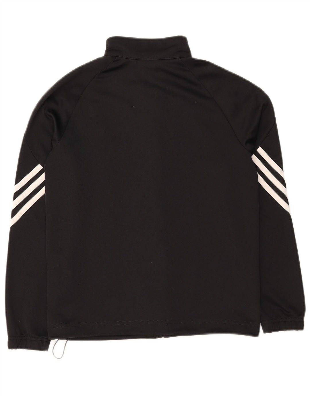 Adidas Mädchen-Trainingsanzug-Top-Jacke, 9–10 Jahre, schwarzes Polyester