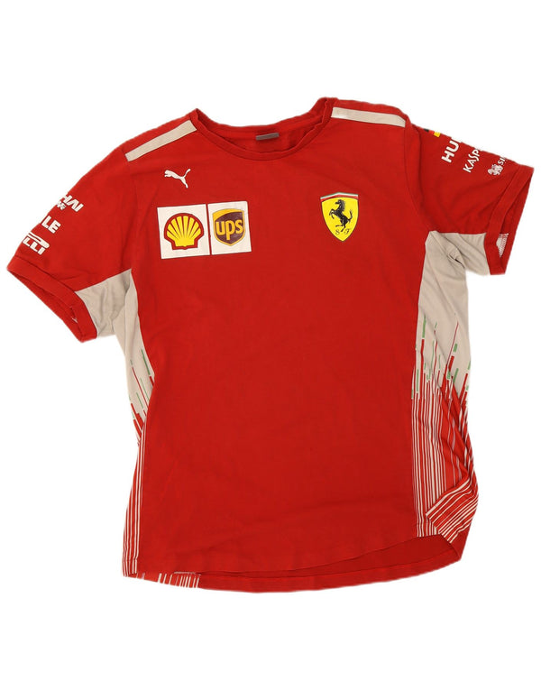 Puma Herren Ferrari Graphic T-Shirt Top XL Rot Baumwolle