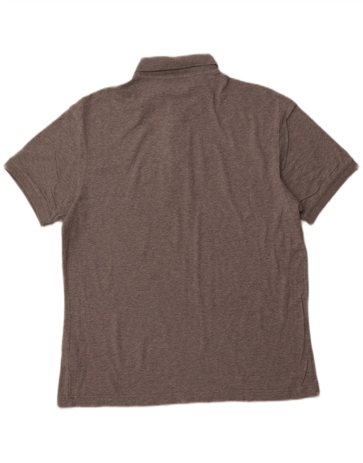 BARBOUR Herren-Poloshirt, große, grau gesprenkelte Baumwolle