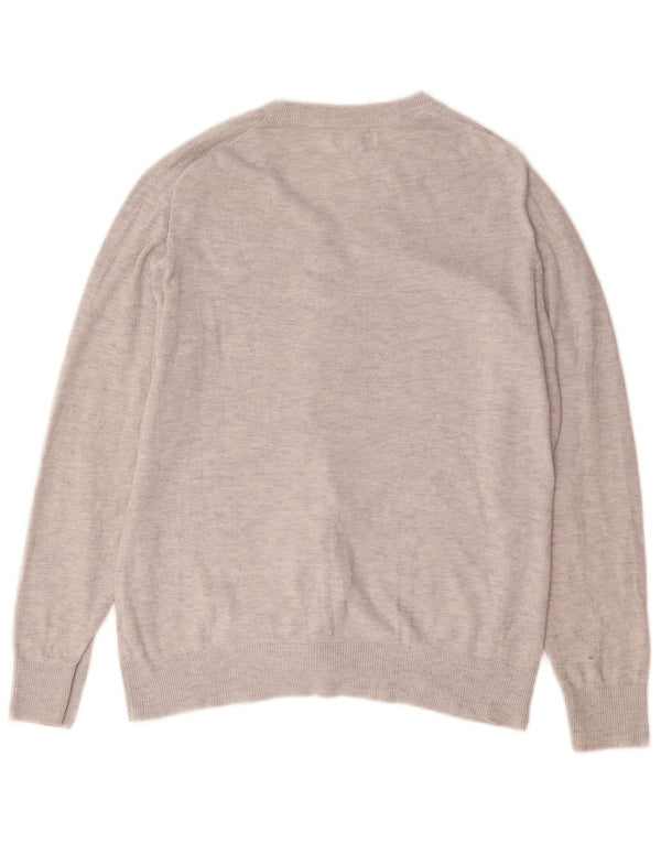 Gap Damen-Cardigan-Pullover UK 18 XL Grau meliertes Nylon