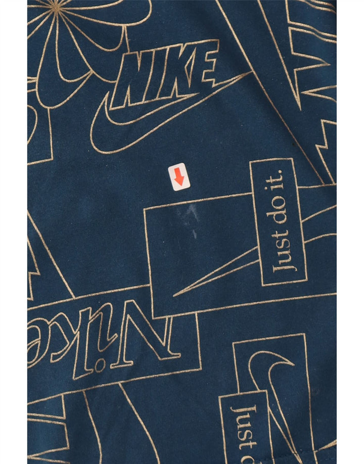 Nike Herren-T-Shirt mit Grafik, Größe S, Marineblau, Baumwolle