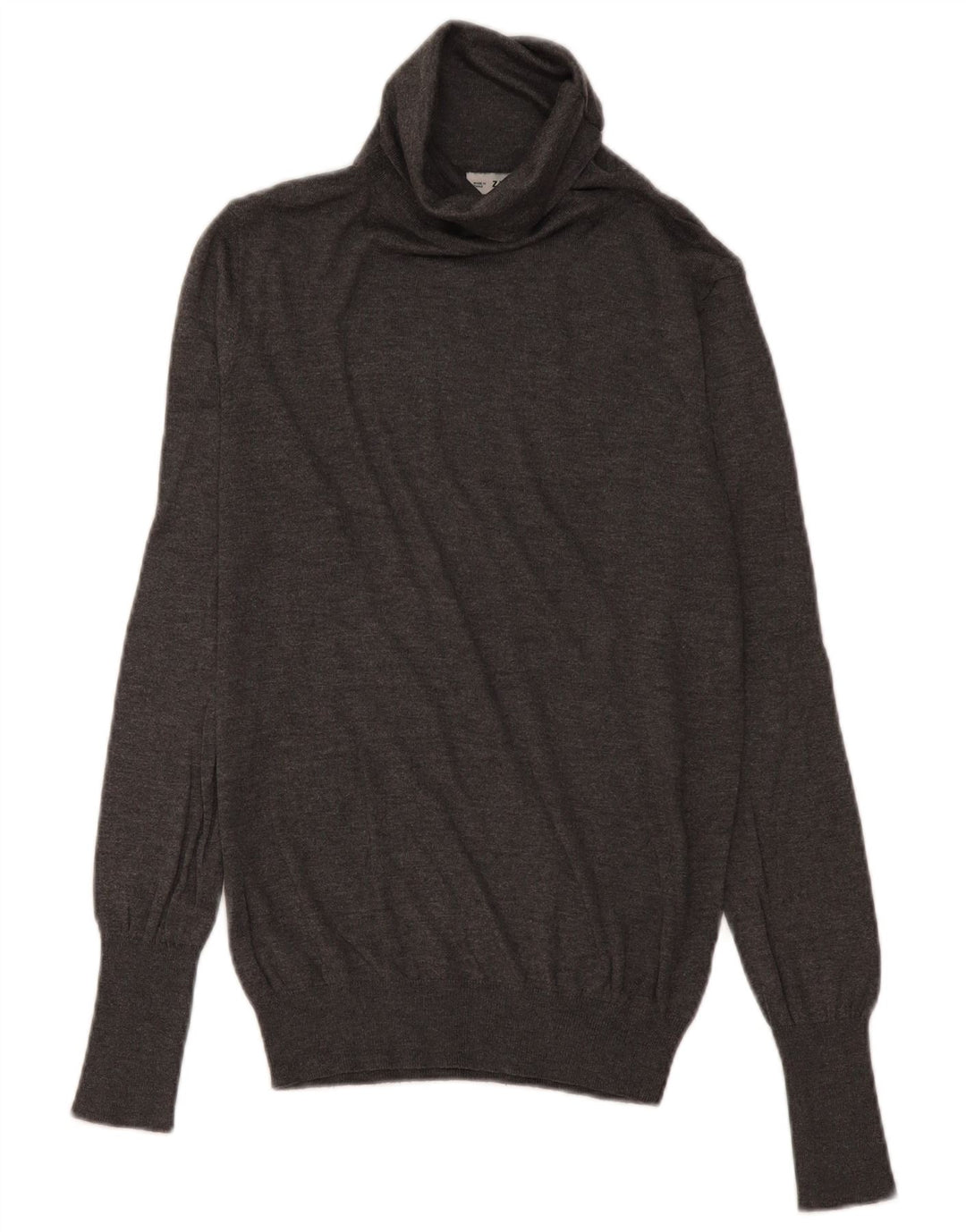 Zara Damen-Pullover mit Rollkragen, Gr. 14, Mittelgrau, Modal