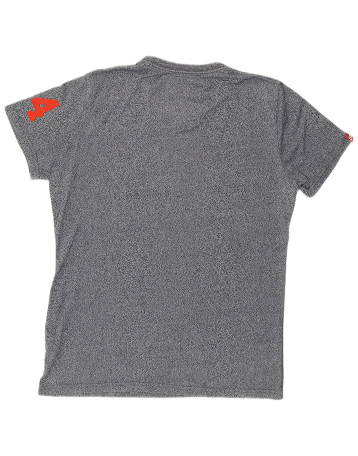 Superdry Herren Grafik-T-Shirt-Oberteil aus mittelgrauer Baumwolle
