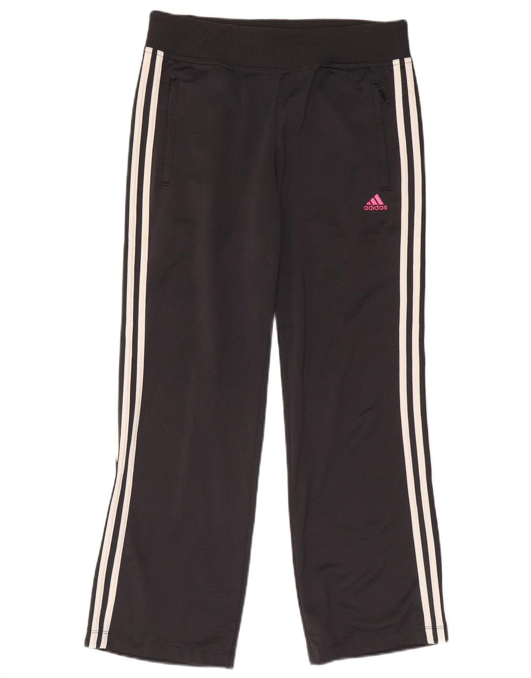 Adidas Damen Trainingshose UK 14 Mittelgraues Polyester